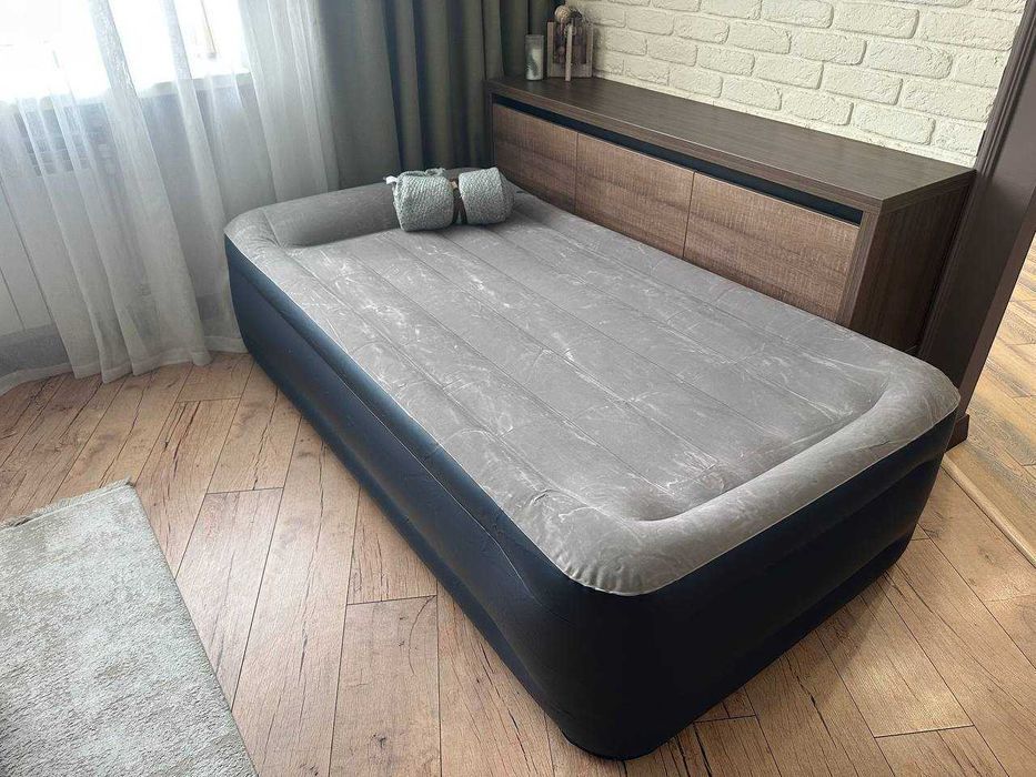 ℹ️ Кровать надувная одноместная с насосом 220v. Ламзак. Ліжко. Матрас