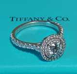 Кольцо из белого золота с бриллиантами в стиле Tiffany