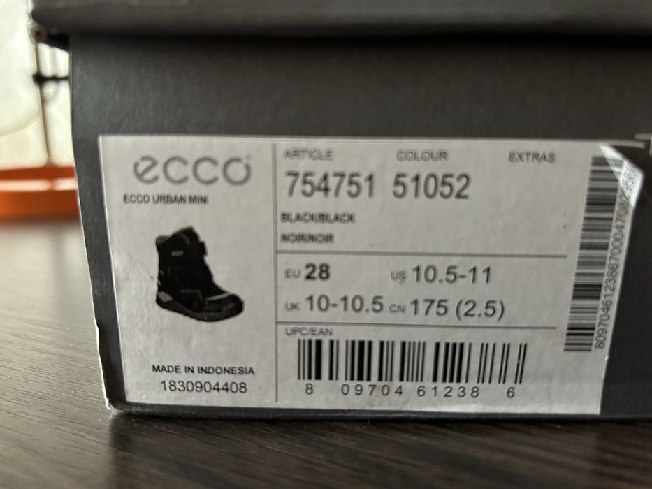 Термочеревики зимові ecco 28 устілка 18 см