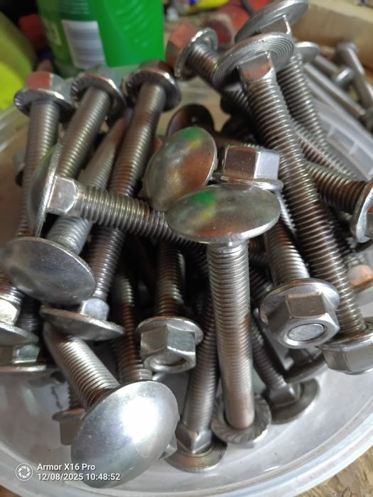 Śruba zamkowa nierdzewna 12x110 + nakretka. 30 sztuk