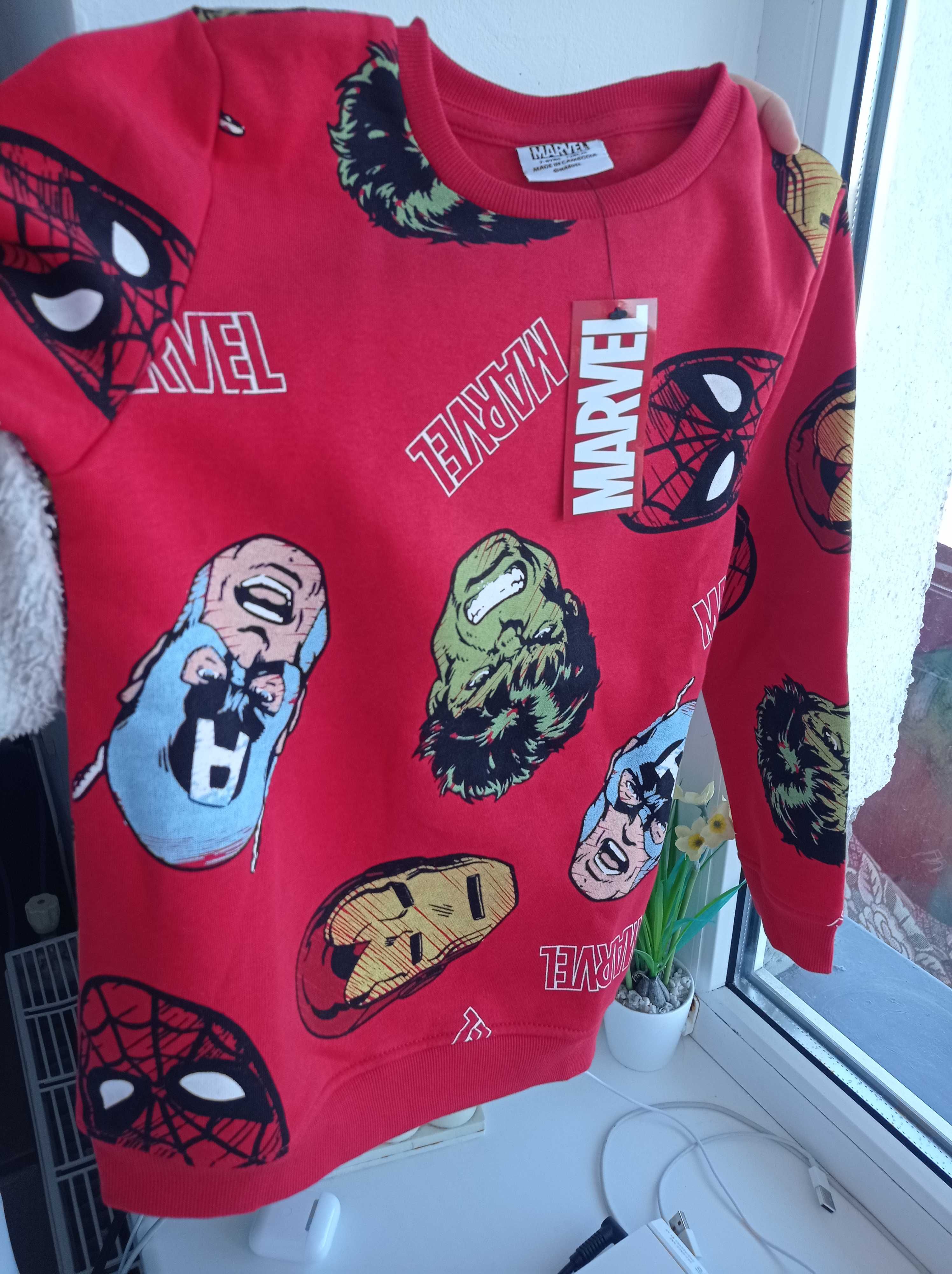 Толстовка светр спортивний на хлопчика супергерої спайдермен 122-128