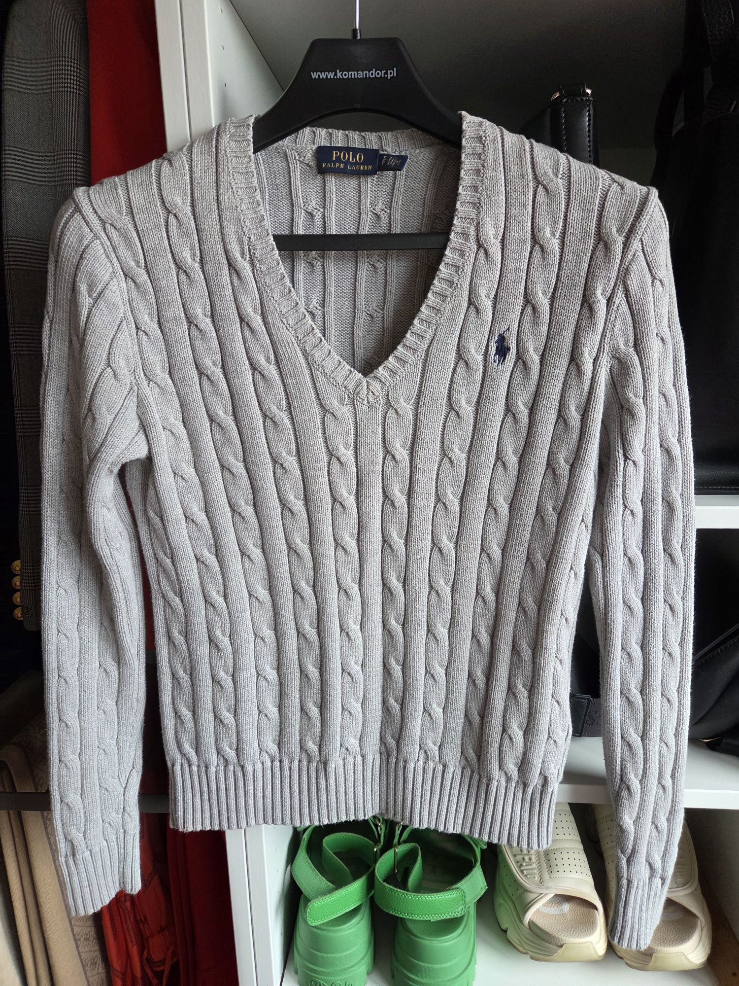 Sweterek Ralph Lauren warkocz s xs