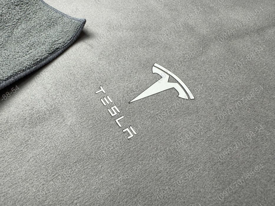 Брендовані рушники Tesla (м'яка мікрофібра + замша)