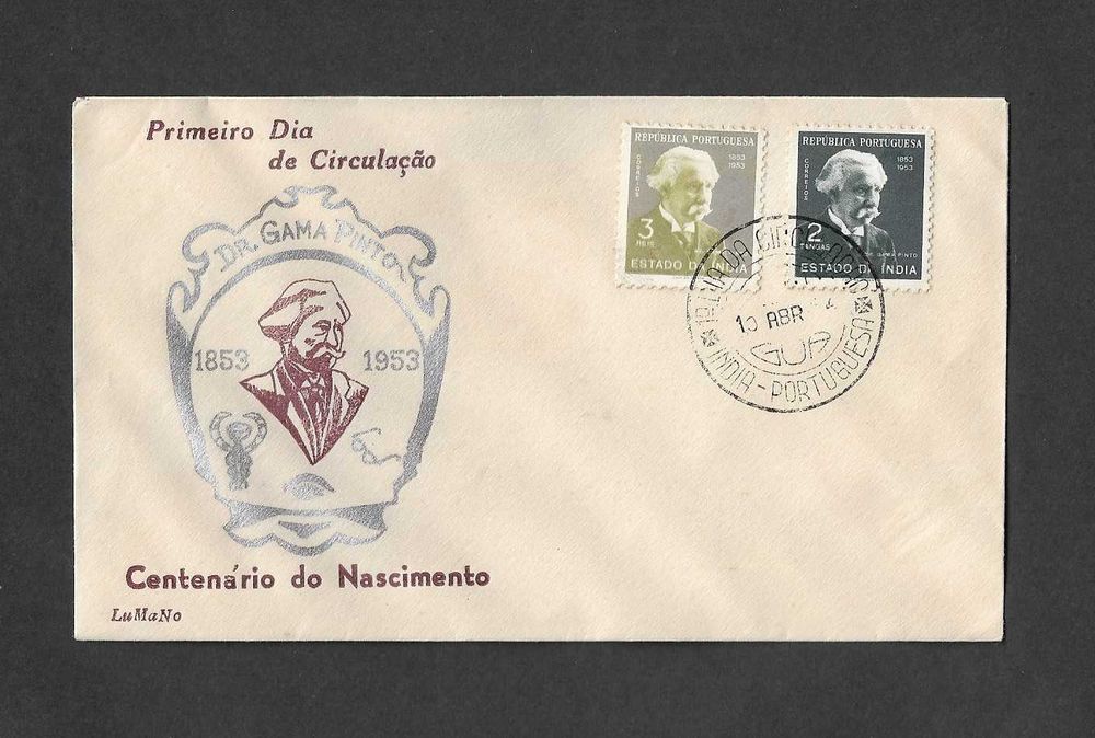 Envelope do 1º Dia. Índia 1953