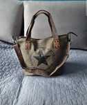 Zielona khaki shopper