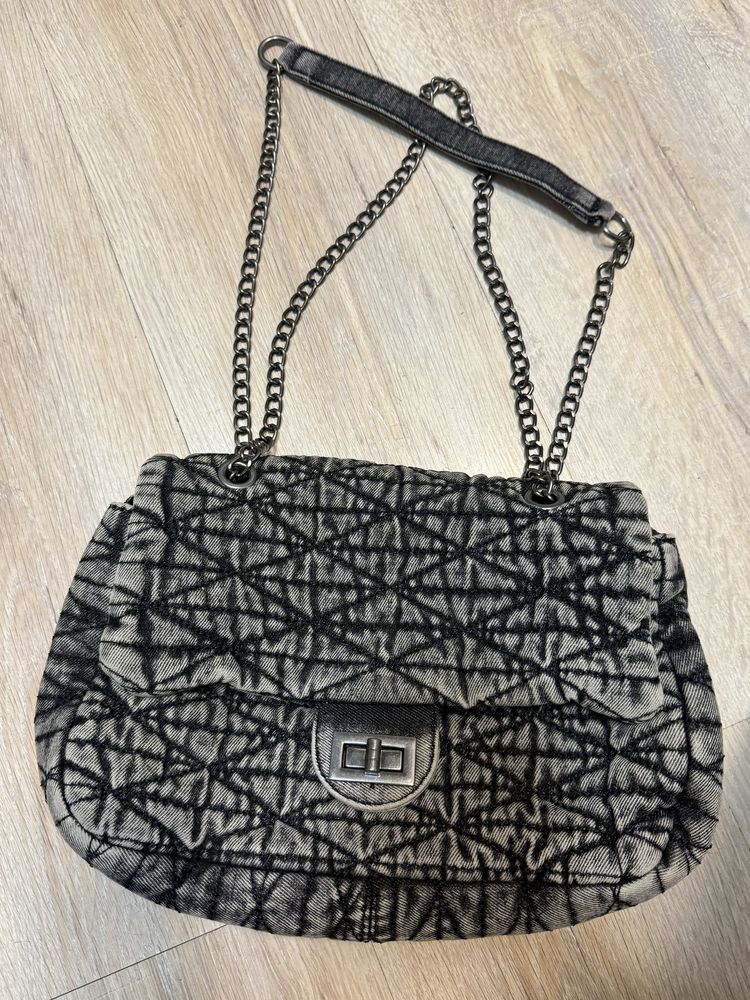 House torba szara na ramię shopper y2k alternative