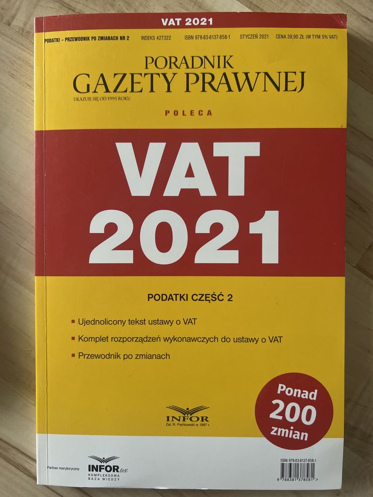 Wydawnictwo Infor - PIT,CIT,Ryczałt 2021, KPIR 2021, VAT 2021