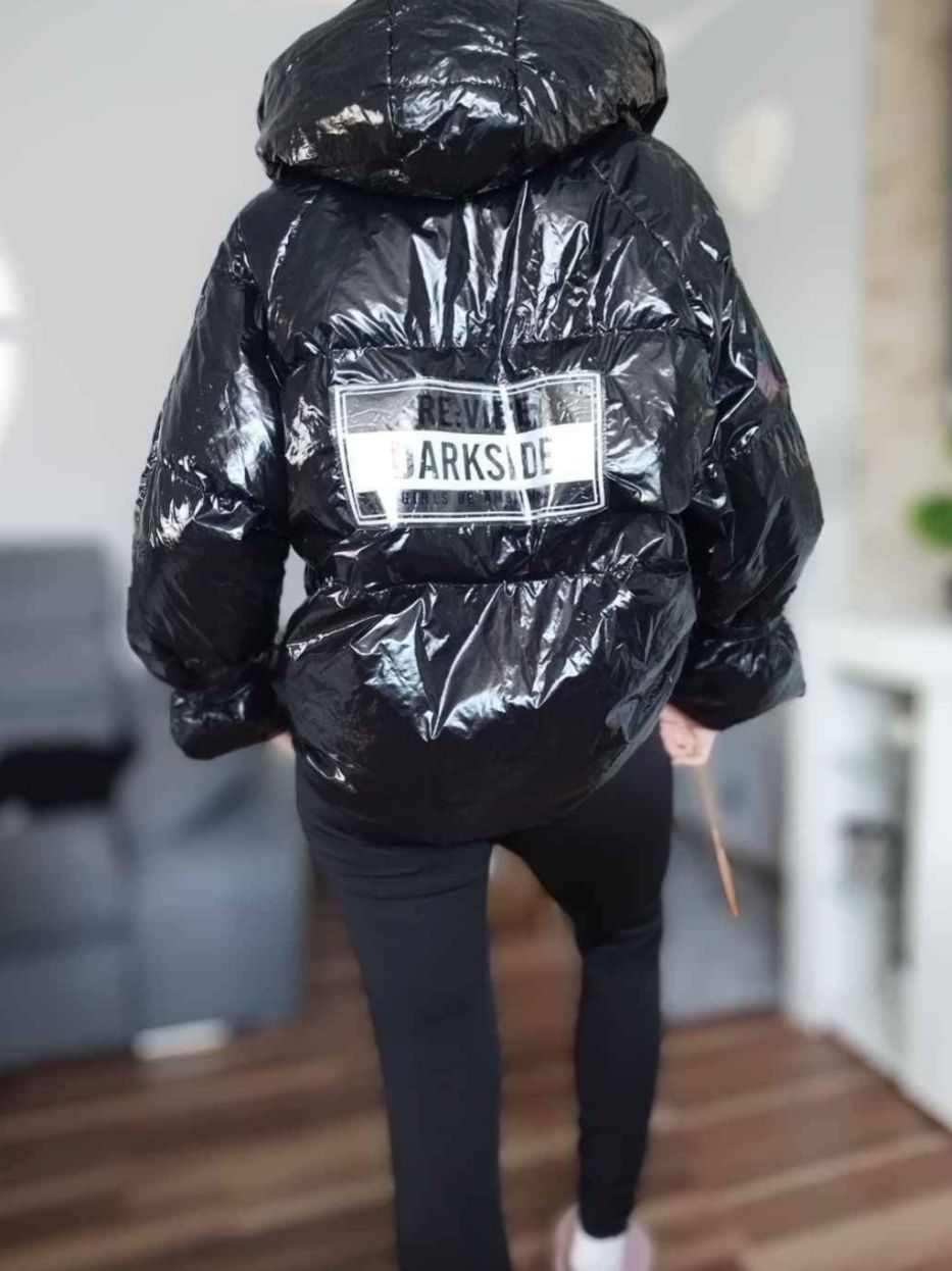 Extra kurtka oversize puchowa zimowa damska na szelkach