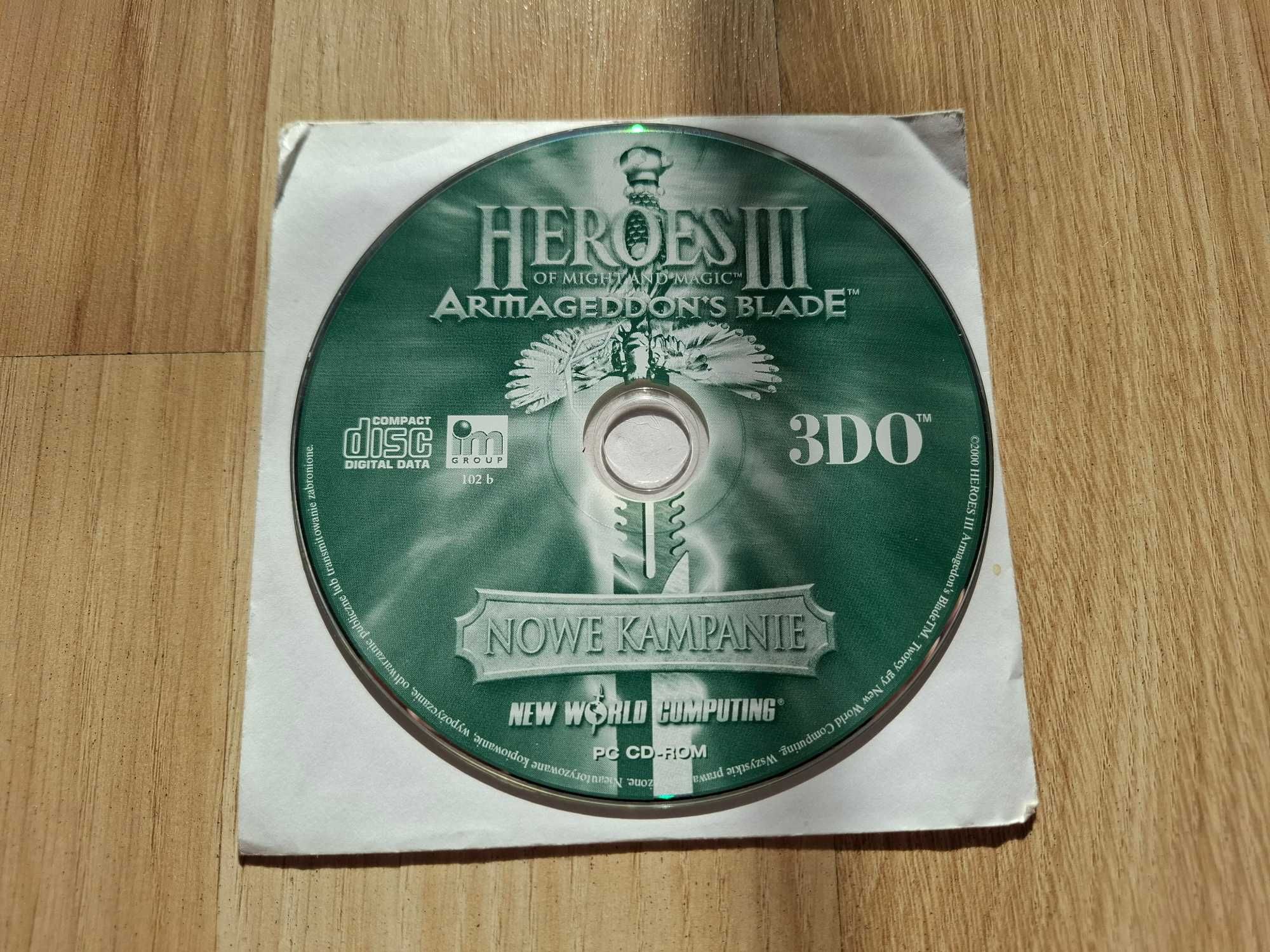 Heroes of Might and Magic III 3 Armageddon's Blade PC CD 1999 PL 3DO