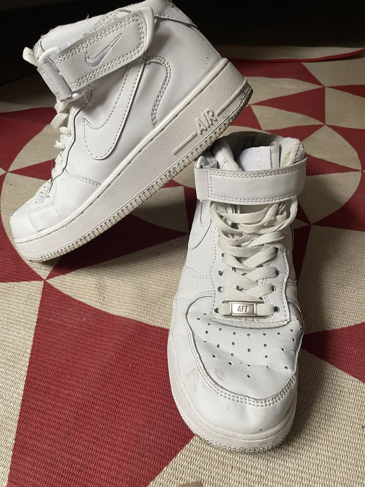 Białe sneakersy Nike Air Force 1, AF1 mid rozmiar 38