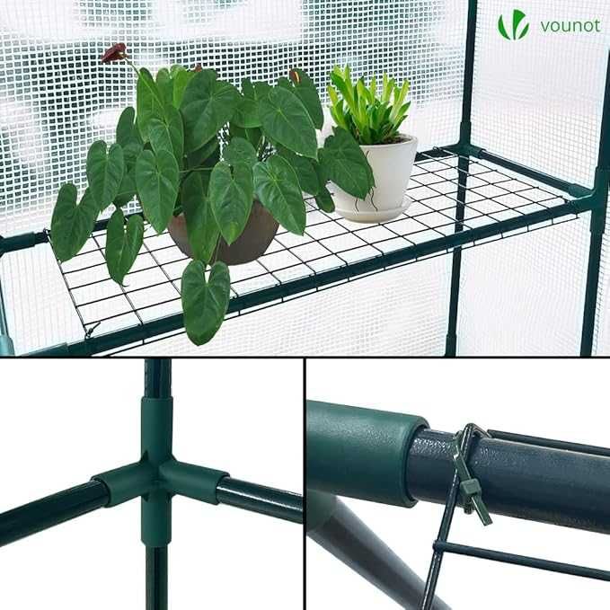 Elementy Konstrukcji Szklarni Ogrodowej VOUNOT 143X215X195cm 9731 opis