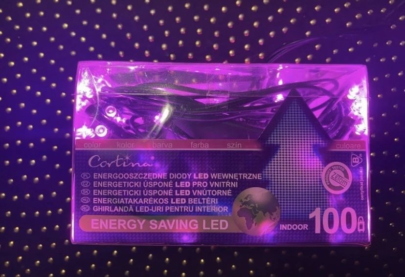 Lampki 100 led roz