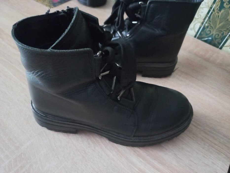 Ботинки шкіряні повномірні жіночі р.34