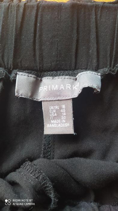 Szorty z wiskozy, spodenki czarne damskie r. 18(Primark)