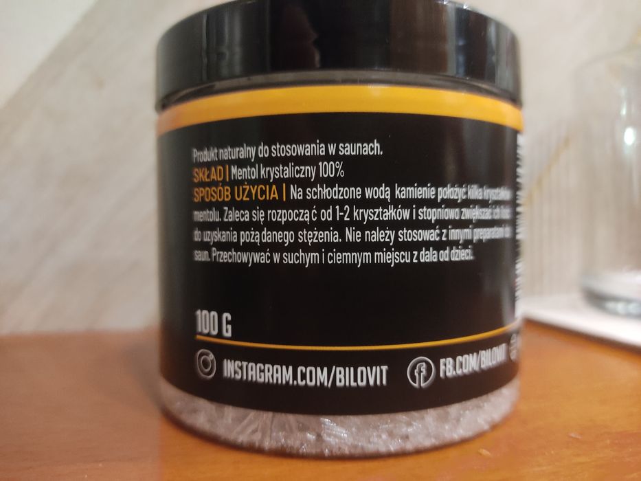 Mentol krystaliczny 100 g., sauna, inhalacja, kominek zapachowy