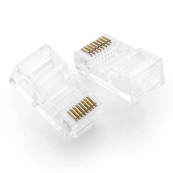 Ugreen 100x wtyk końcówka RJ45/8P8C (UTP Cat. 5 / Cat. 5e) przezroczys