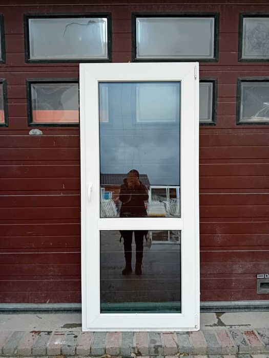 Drzwi tarasowe balkon okno białe 94x212 używane Niemieckie DOWÓZ KRAJ
