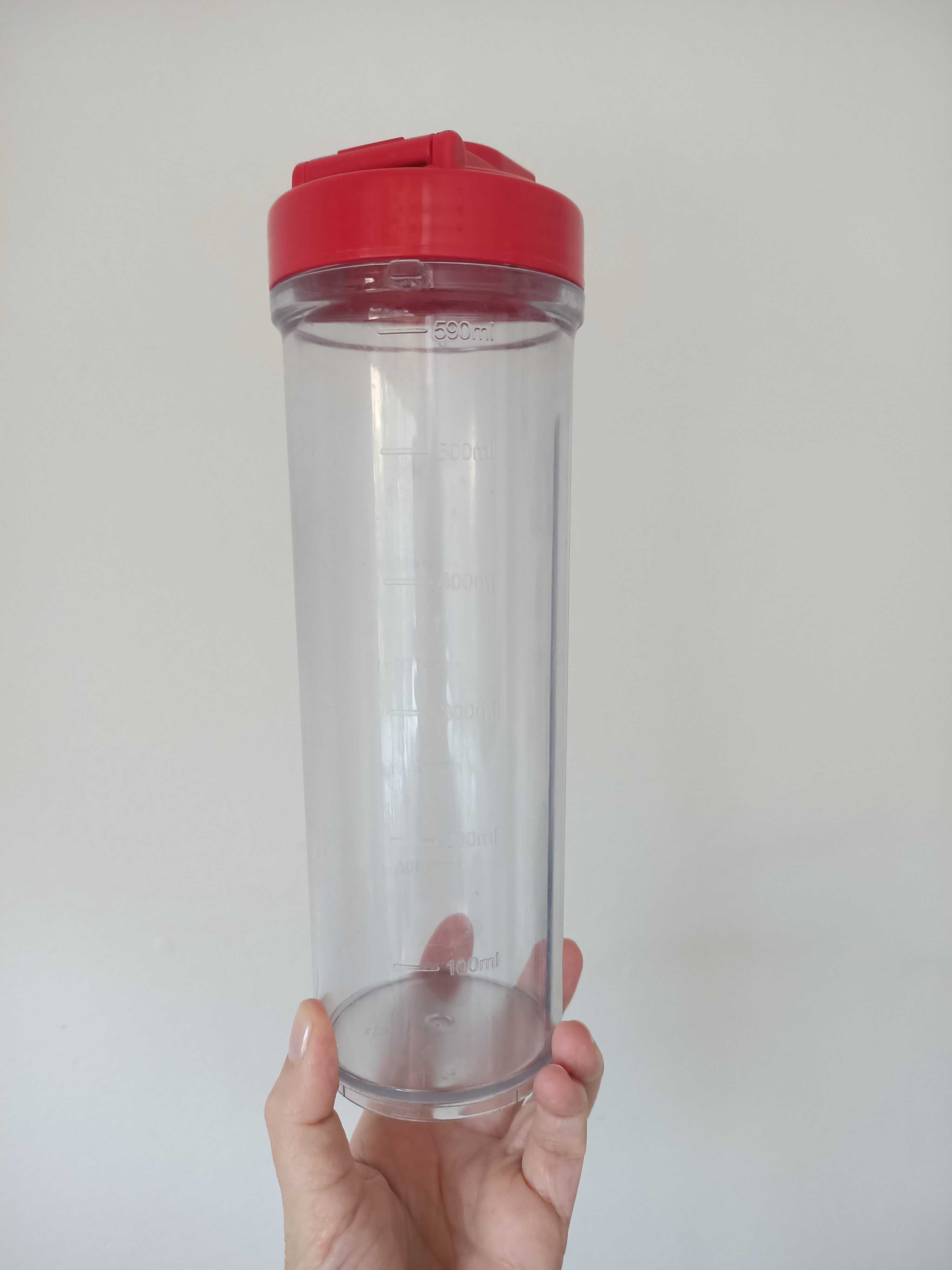 Bidon opakowanie na smoothie zestaw 2 z zakrętką shaker 600 ml 300 ml