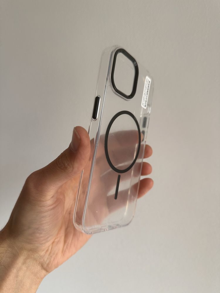 Etui Plecki przeźroczyste Thin Mag + SZKŁO hartowane do IPHONE 15