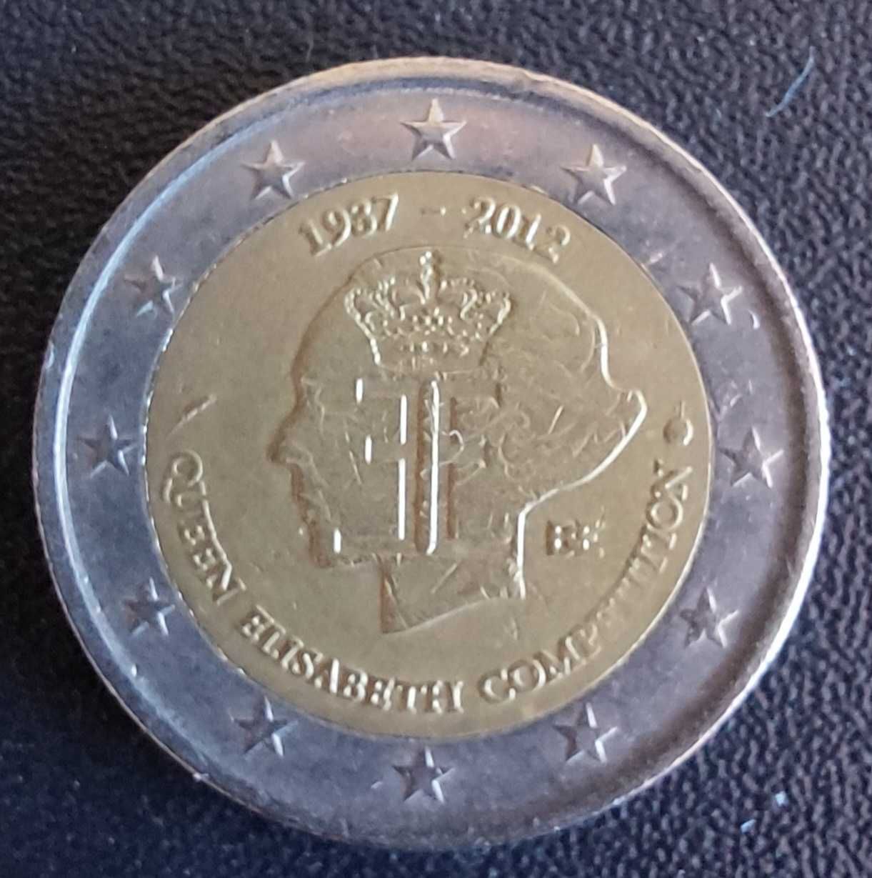 Moeda 2 euros Bélgica (2012) 75 Anos do Concurso Rainha Elisabeth