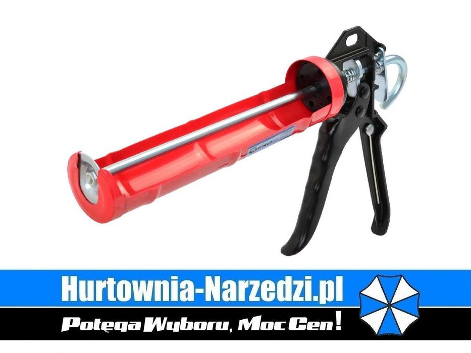 Wyciskacz do silikonu 300/225ml stalowo-alum. Geko