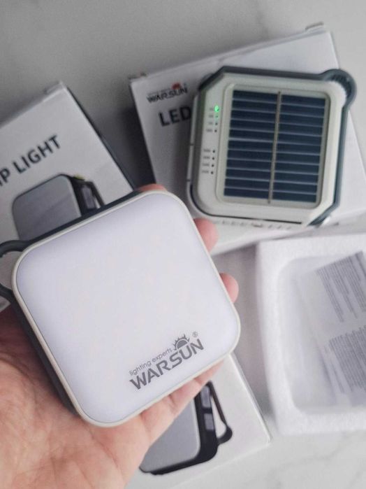 Світильник ліхтар WARSUN CP36, акумулятор 4800 мА, сонячна панель, LED