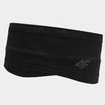 Opaska na głowę  do biegania sportowa czarna 4F roz. L/XL