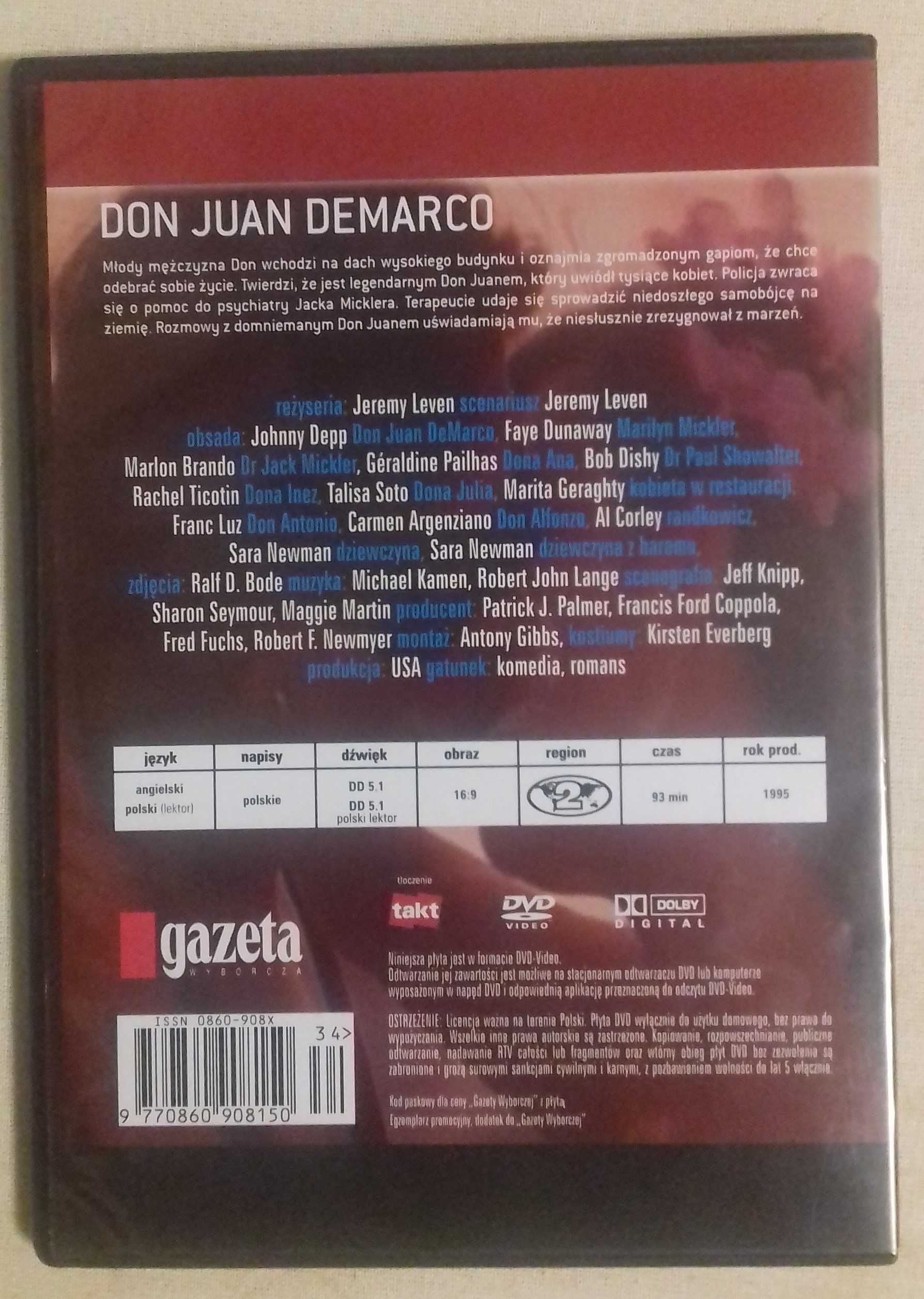 Don Juan Demarco Film na DVD