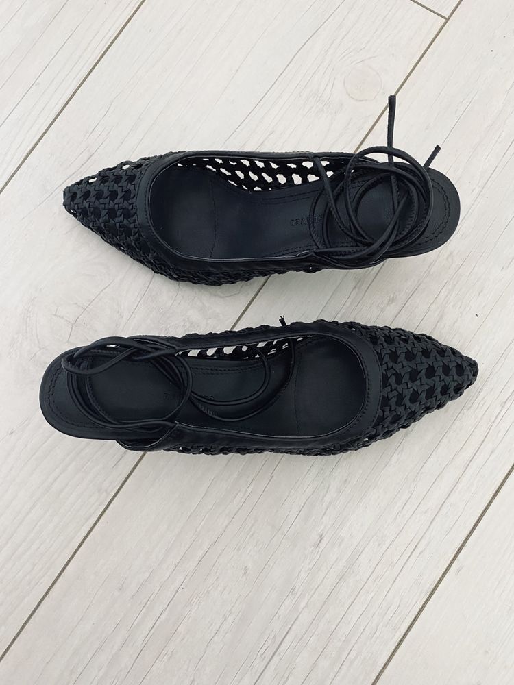 Nowe sandały, plecione, czarne, Reserved, rozmiar 37