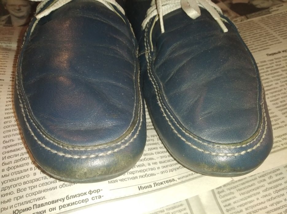 Туфли мокасины Tiger total sport 40 синие мужские кожа оригинал