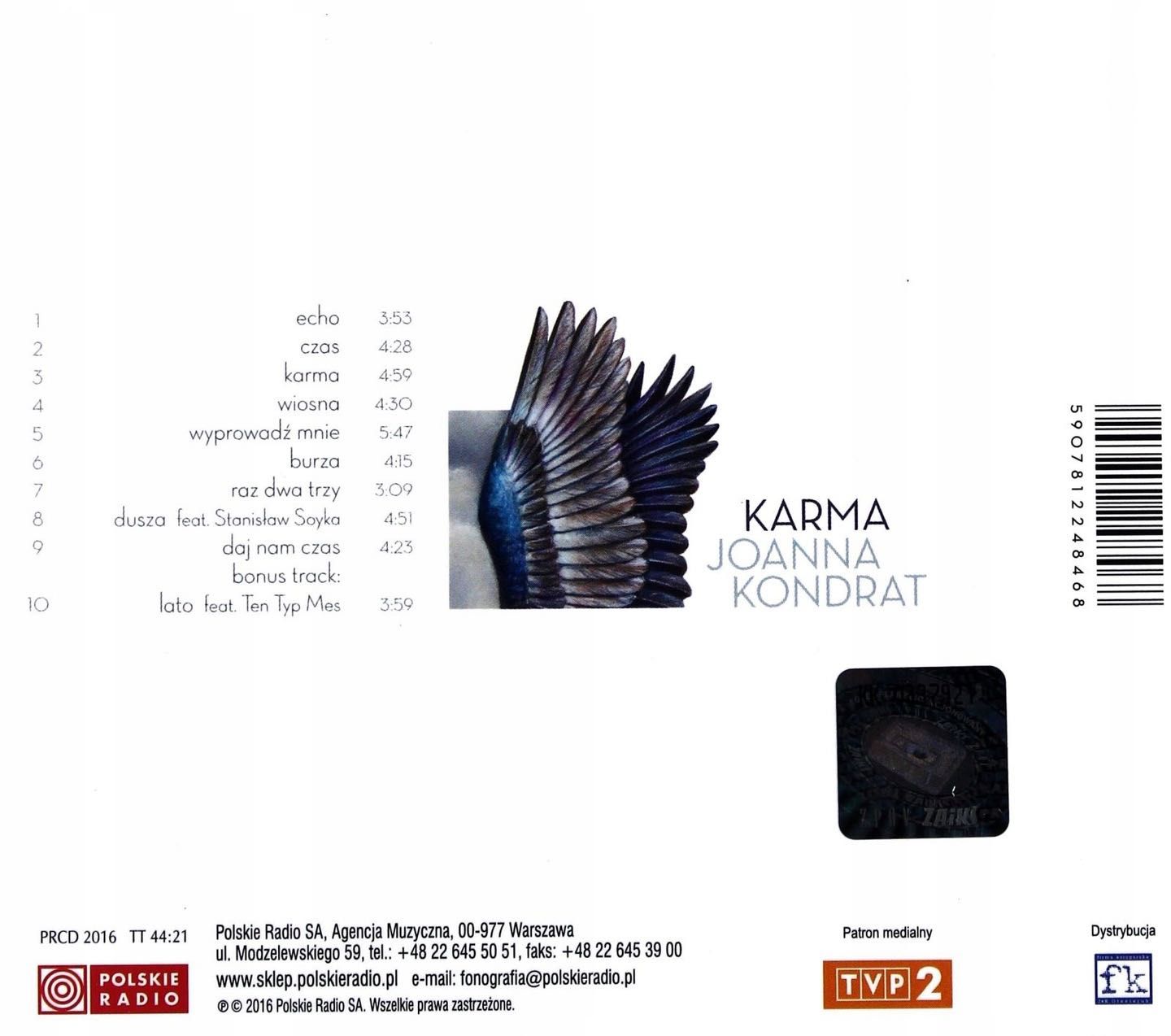 Joanna Kondrat - Karma (CD) NOWA