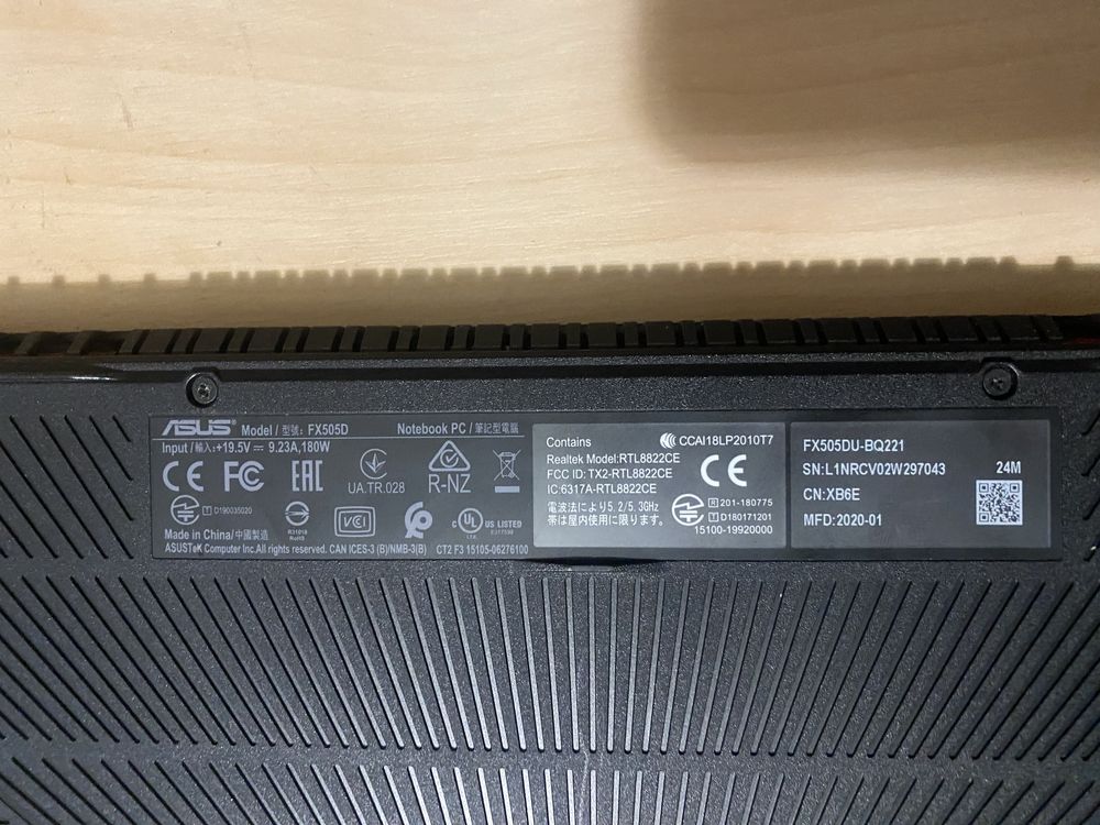 Asus fx505du-bq221