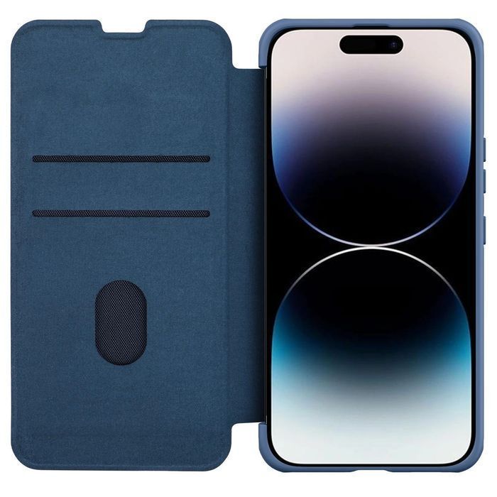 Nillkin Qin Cloth Pro Case etui do iPhone 14 Pro pokrowiec z klapką