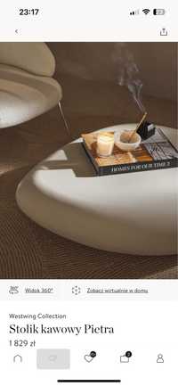 Stolik kawowy pietra westwing bezowy stol nowoczesny