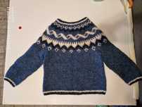 Sweter wełniany wełna islandzka handmade