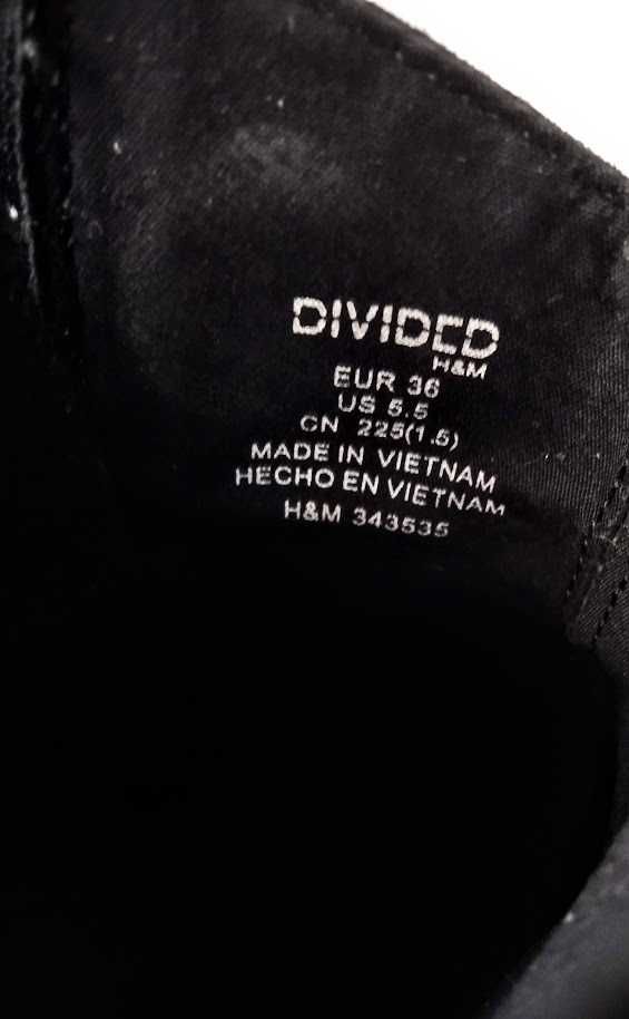 Divided H&M kowbojki, botki, buty zamszowe 36