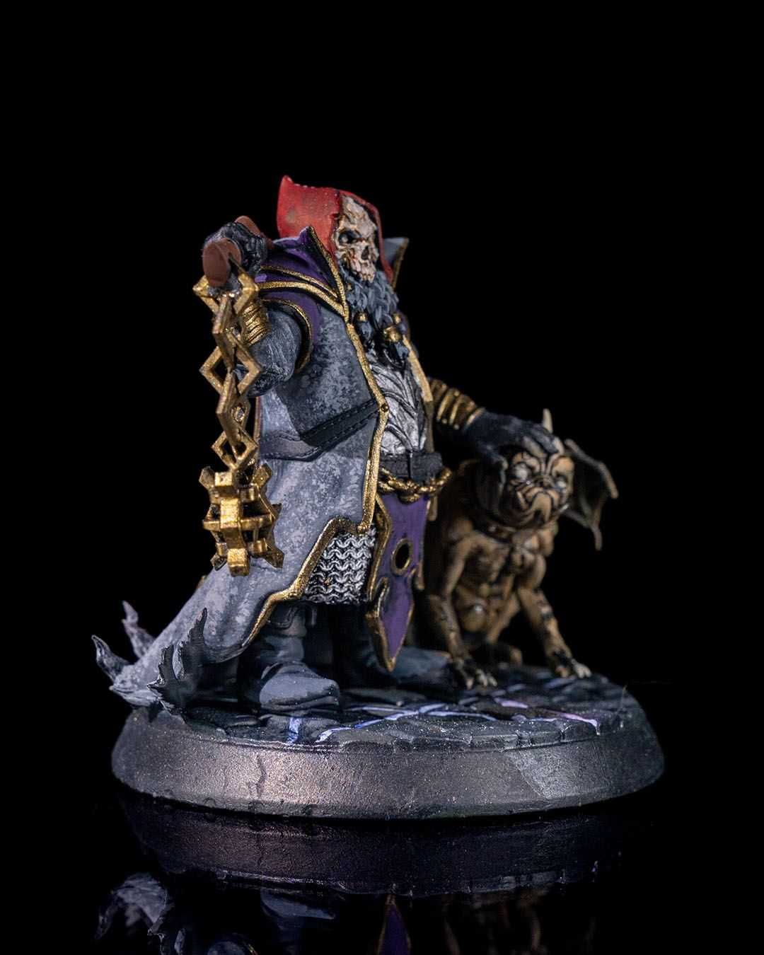 Baern Blackbone Krasnolud Nekro. 32mm 14K zgodna z DnD RPG Pathfinder