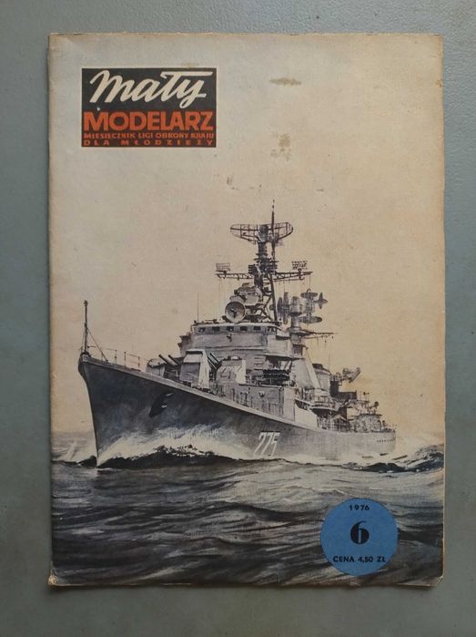 Mały modelarz z 1976r. Okręt wojenny typu niszczyciel