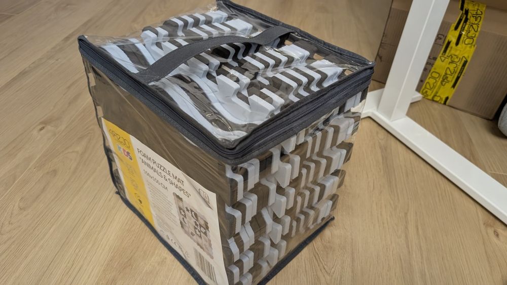 4fizjo mata piankowa puzzle nowa niebiesko czarna