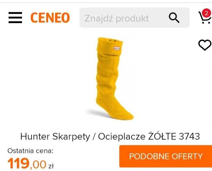 Ocieplacze skarpety Hunter dla dzieci 28/31