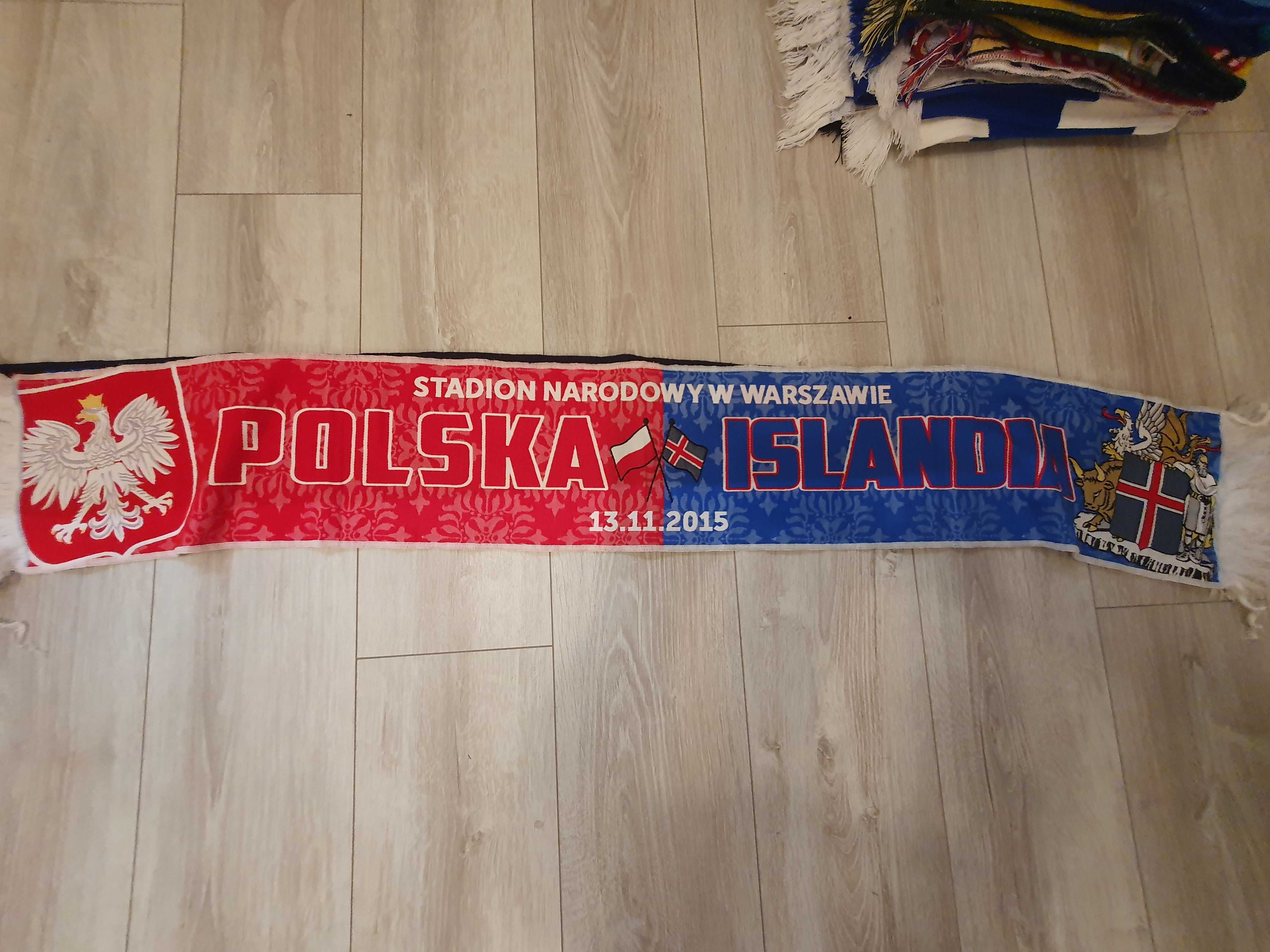 Szalik szaliki piłkarskie super cena Polska Islandia szalik