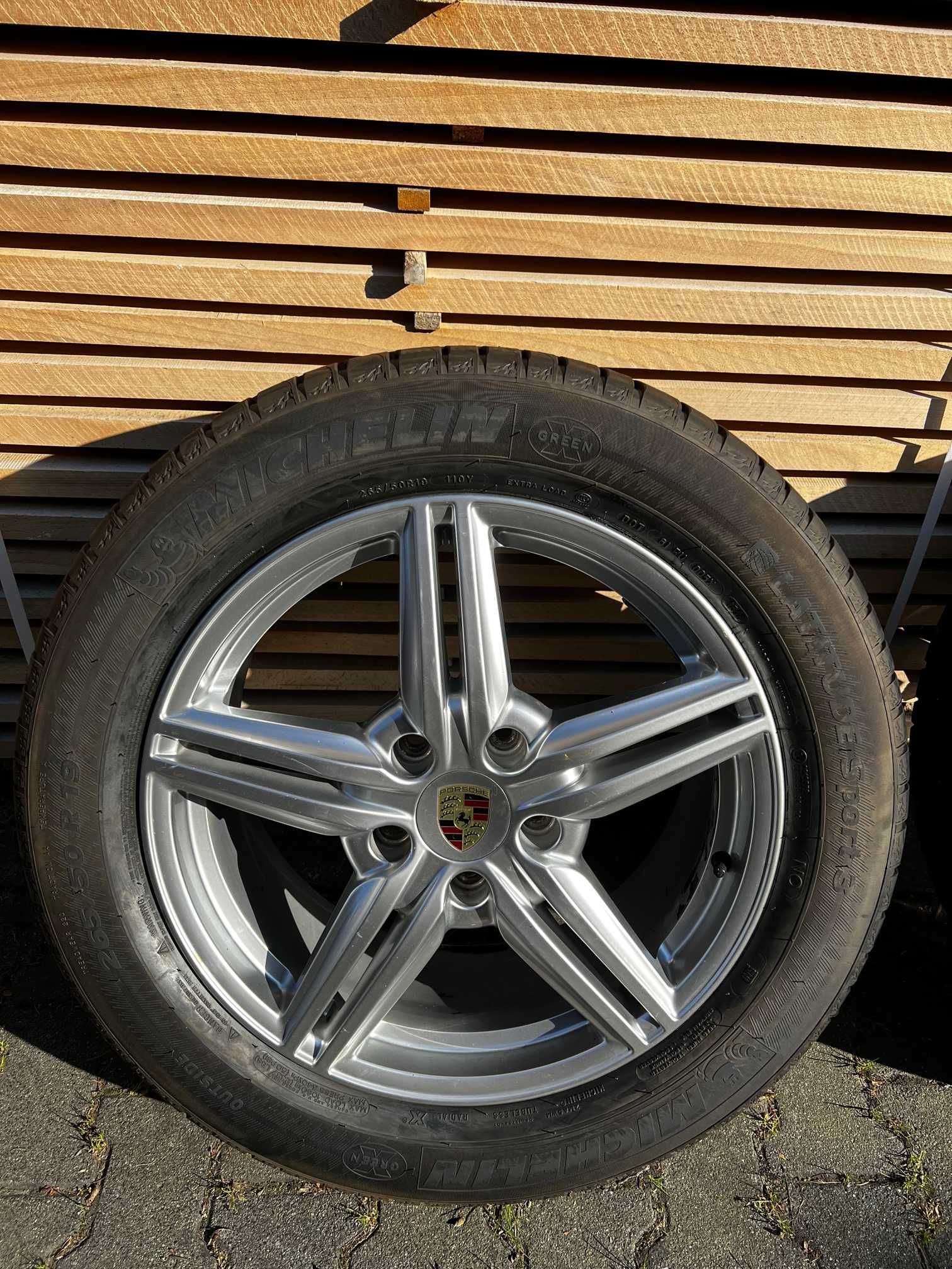 4x Koła Felgi Porsche Cayenne Oryg. ET59 Nowe Opony Michelin 265/50R19