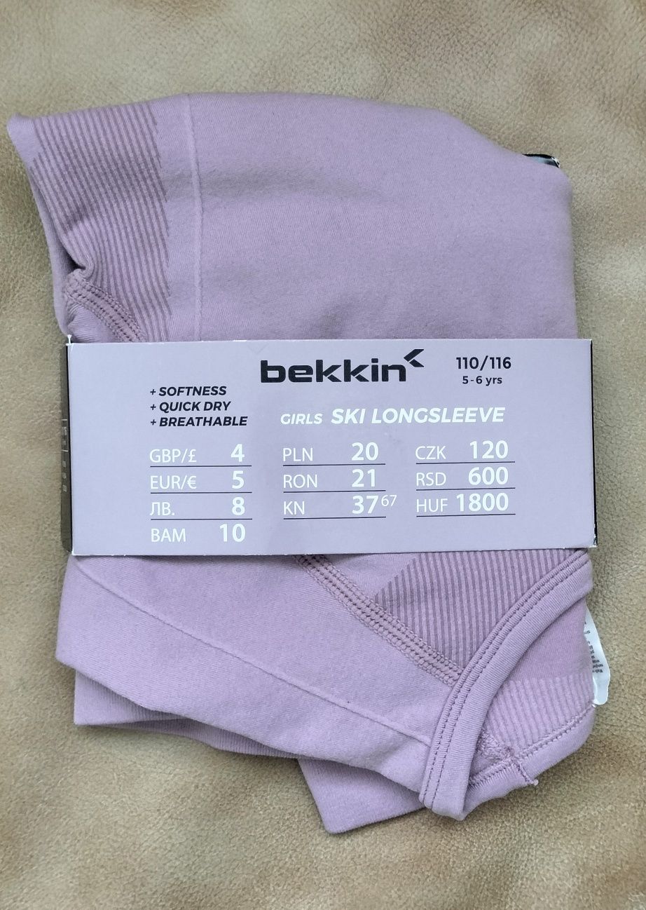 Koszulka / bluzka termoaktywna Bekkin - różowa , rozmiar 110/116