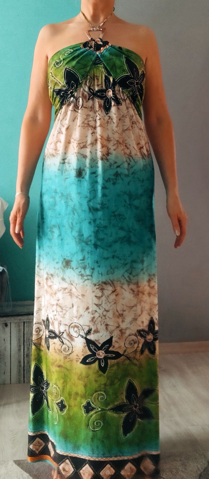 Letnia sukienka maxi rozm L- 42/44