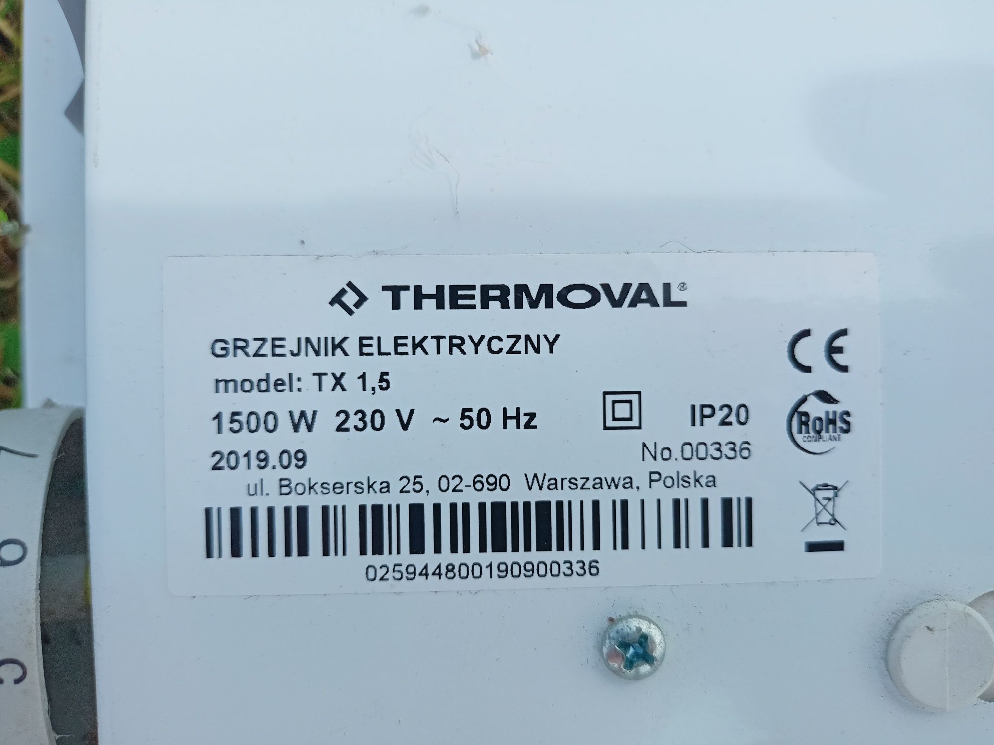 Grzejnik elektryczny Thermoval Tx 1500 W