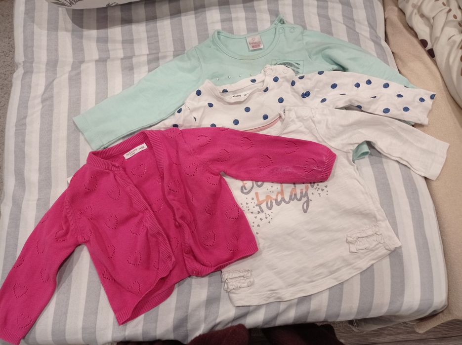 Bluzeczki i sweterek dla dziewczynki 74