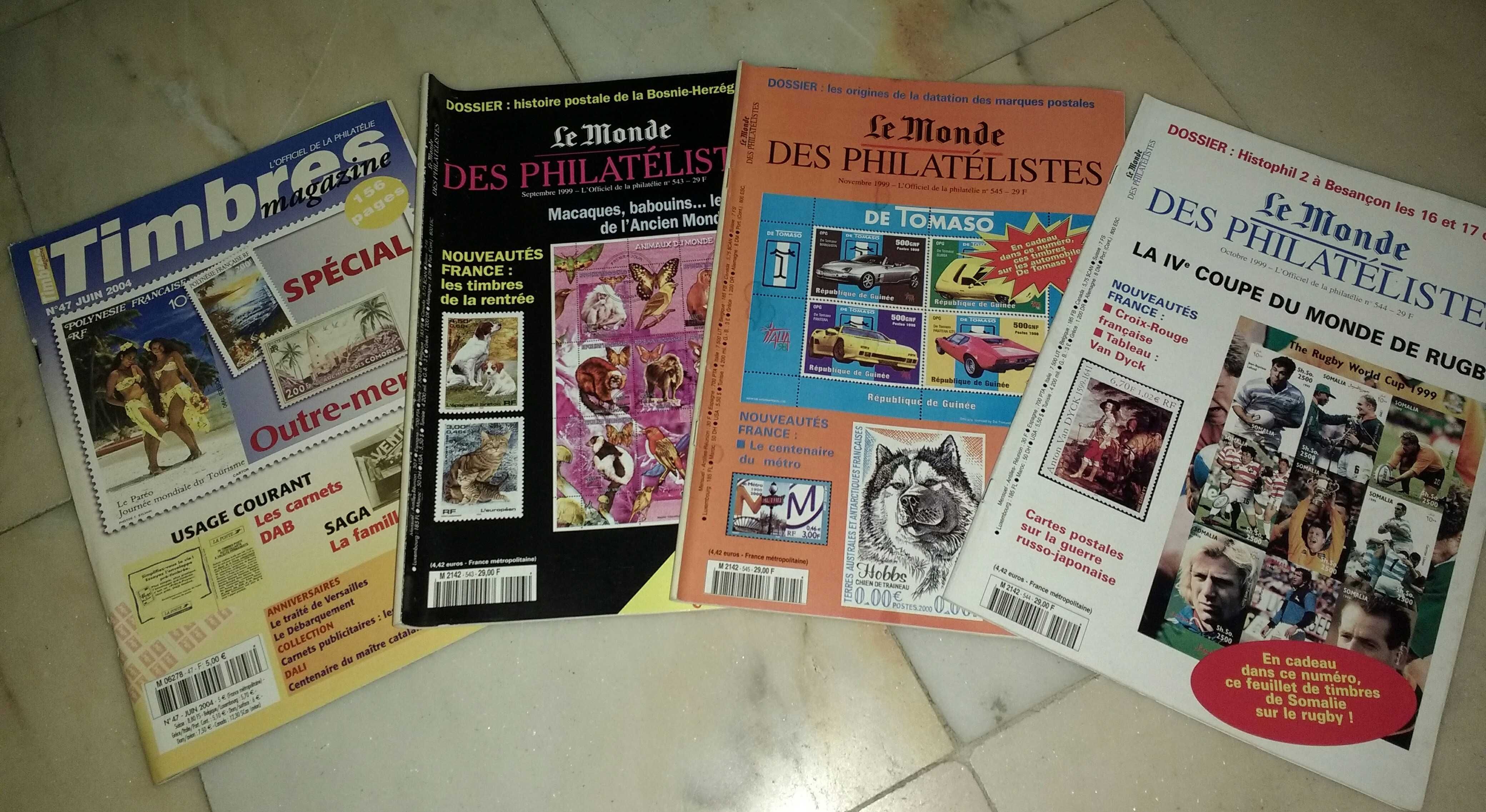 Revistas filatelia "Le Monde des Philatélistes" (oferta do envio)