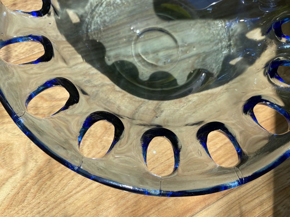 Salaterka szklana  niebieska