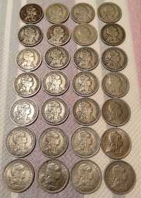 Coleção de moedas Alpaca de 50 centavos.