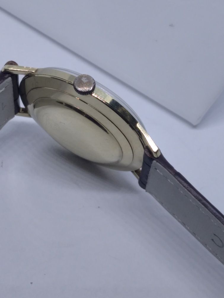 Złoty męski zegarek Bergamasco Automatic 25 Rubis incabloc złoto 585
